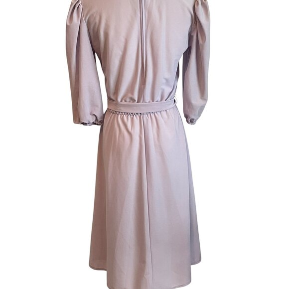 Vtg 70s Victorian Dress Size 7 Union Tag Lace Ruffle Feminine Romantic Pastel - Picture 4 of 14